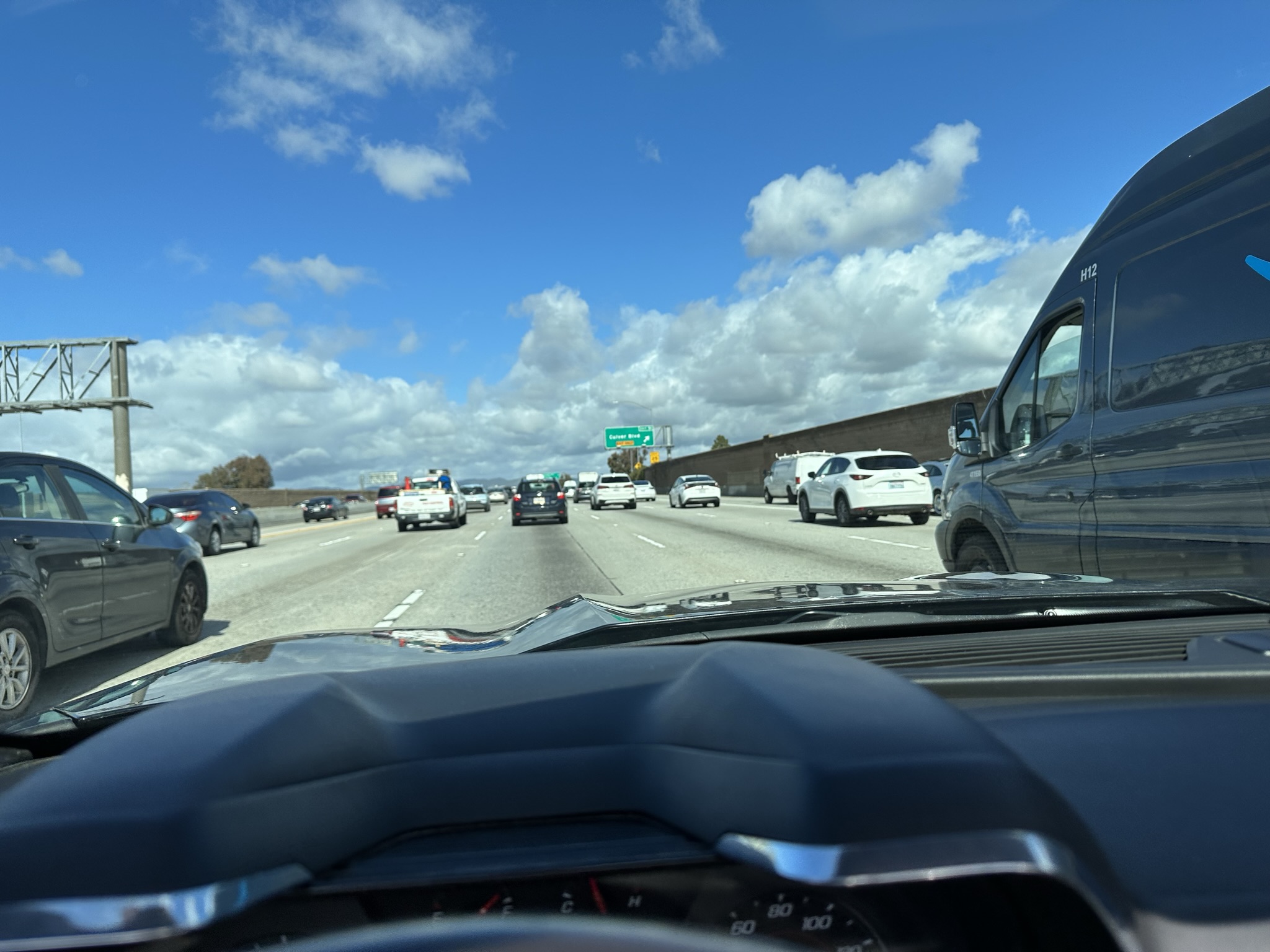 Los Angeles, USA — Caught in LA traffic — part of the California experience.