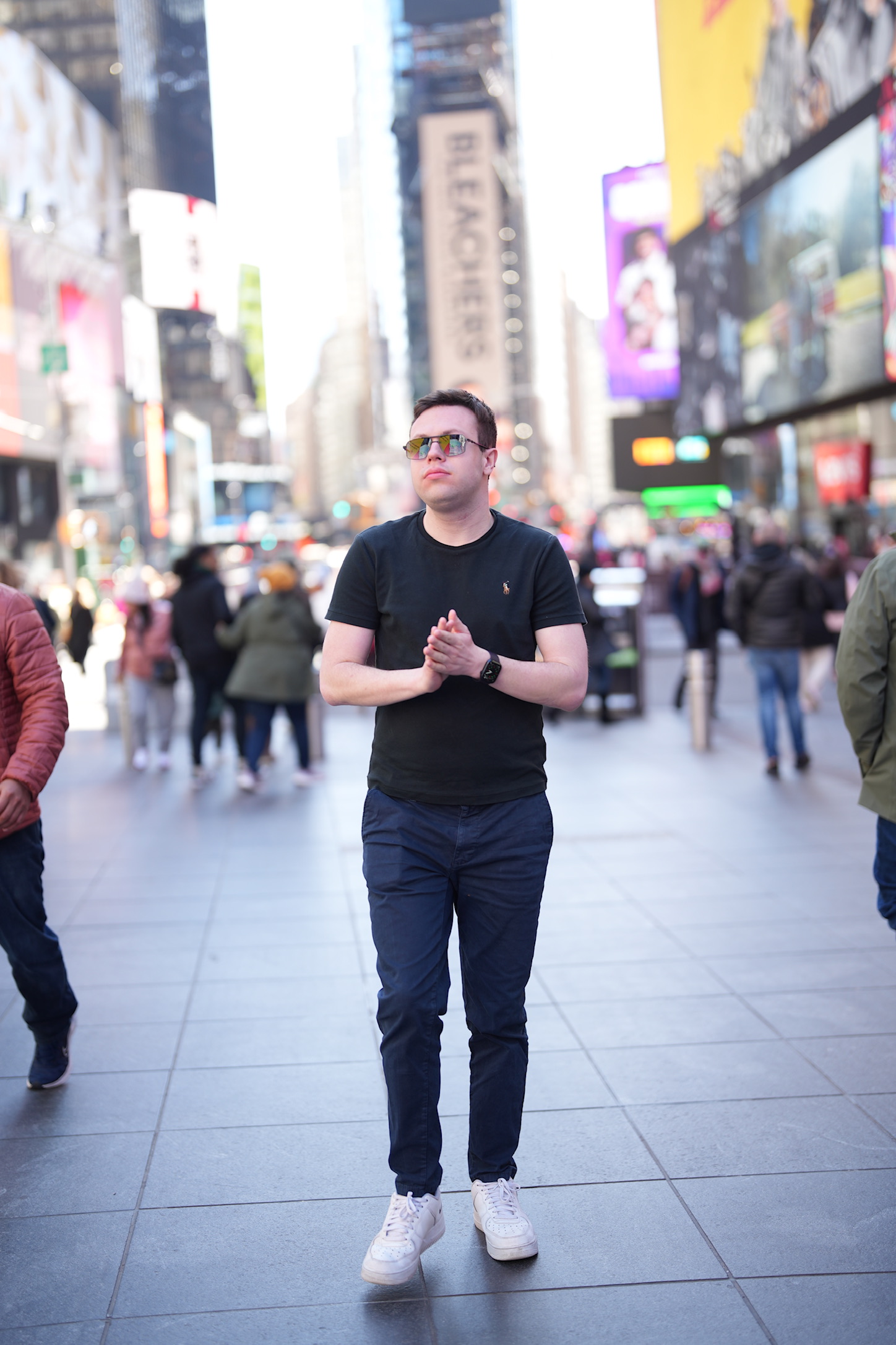 New York City — A moment in Times Square.